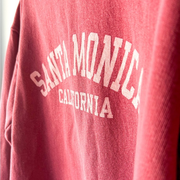 vintage red santa monica sweatshirt from california - Picture 3 of 5